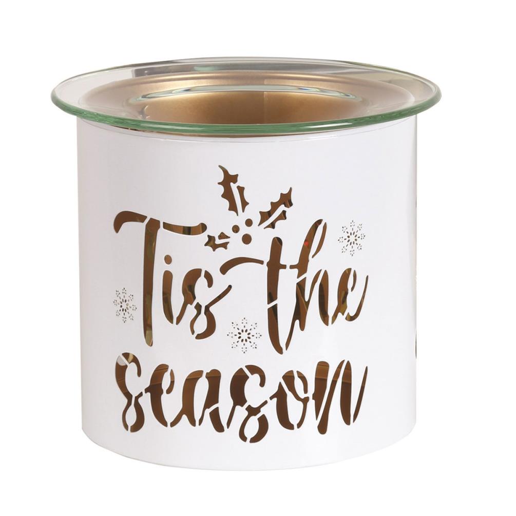 Aroma White & Gold Tis the Season Jar Sleeve & Wax Melt Warmer Extra Image 1